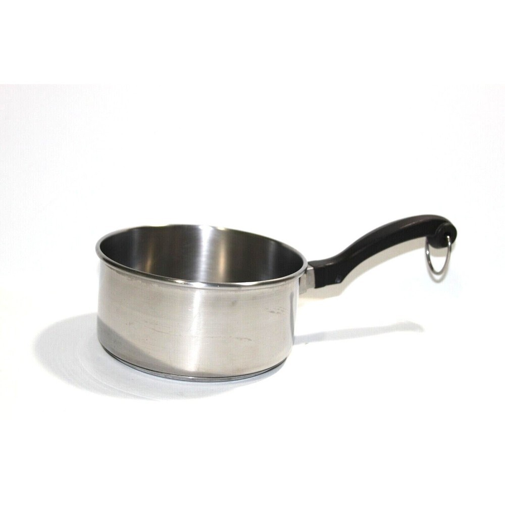 Farberware Aluminum Clad Stainless Steel 1 Quart Saucepan No Lid Black Handle
